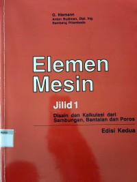 Image of ELEMEN MESIN JILID. 1