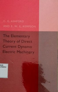 Image of The Elementary  Theory of Direct Current Dynamo Electric Machinery