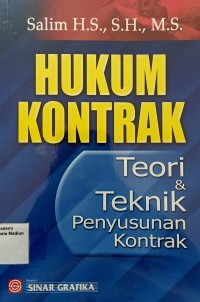 Image of Hukum Kontrak : Teori dan Teknik Penyusunan Kontrak