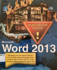 Image of Membongkar Misteri: Microsoft Word 2013